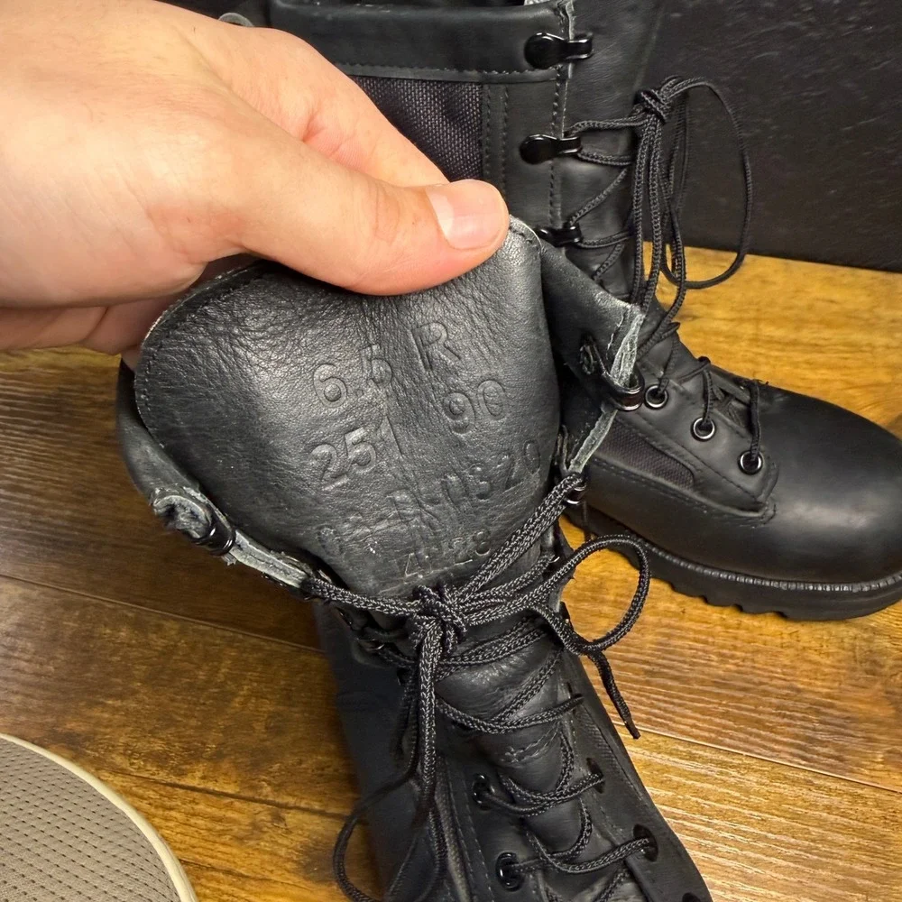 Wellco Military Combat 25190 Black Leather Nylon Tactical Boots Mens 6.5R